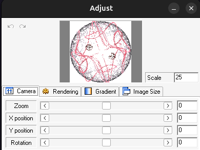 Screenshot of Apophysis camera controls